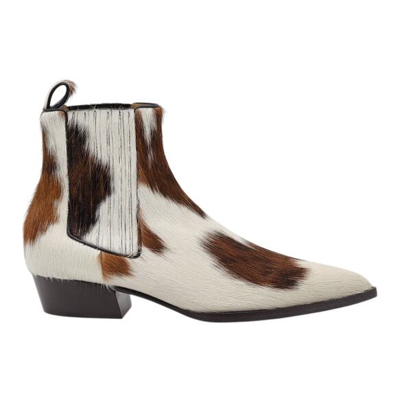 Christian Louboutin Cheliviss Low Boots - Hair-on Calf  - Brown White 40 $1795